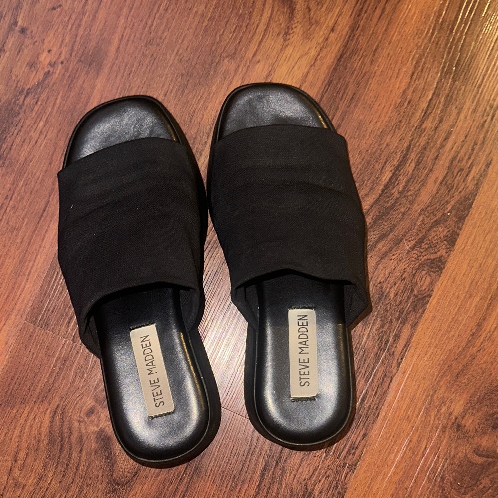 Steve Madden Black Women's Mules